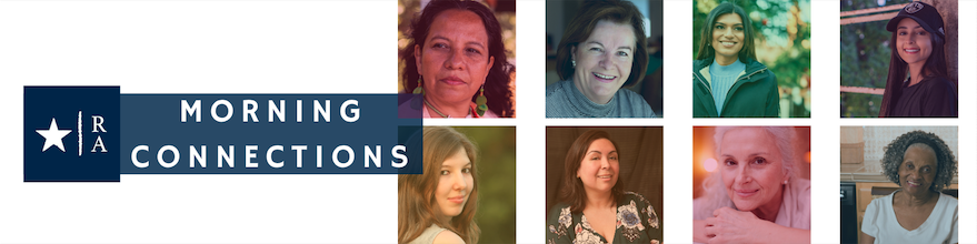Morning Connections logo with photos of women